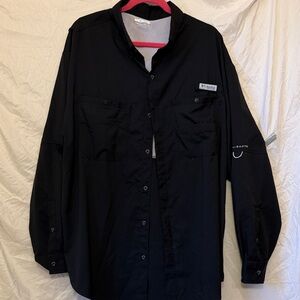 Columbia men’s 2XL Midnight Black Outdoor Shirt long sleeve